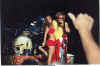 Ali on stage with Sammy Hagar as his cocktail waitress in Concord, Ca