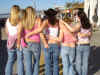 Tawnie, Katie, Rene, Eileen and Pam in San Diego on the beach